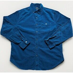 Todd Snyder Shirt Mens Large Blue Corduroy Pinwale Button Down Portugal Made